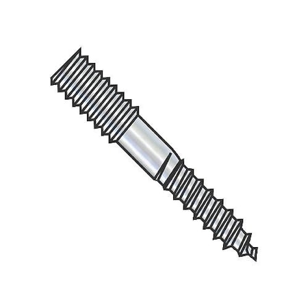Usa Industrials Hanger Bolt, Zinc Plated Steel, 3/8-16 x 6 in. BULK-BOLT-2514